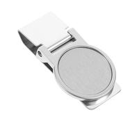 Operitacx Small Check Clip Bill Fixing Clip Round Stainless Steel Money Fixing Clamp with Simple Operation Fits in Pocket Practical Money Storage Clamp for Office Use