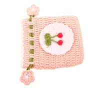 Operitacx Small Crochet Bag for Women, Woolen Yarn Drawstring Pouch with Versatile Use and Comfortable Touch, for Outdoor Activities and Small Change Storage