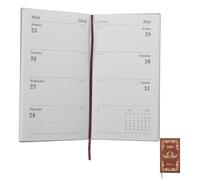 Operitacx Small Planner 2026 Daily Productivity Planner 6.85x3.78x0.35in Pu Cover 12-month 365day Structure Weekly Planning Habit Tracking for School and Professional Use