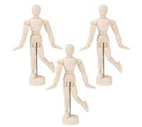 Operitacx Small Wooden Art Mannequin Figure with Stand, 5.3 Inch Jointed Manikin Model for Artists Drawing, Sketching & Painting. Adjustable Poseable Human Body for Desk Decoration