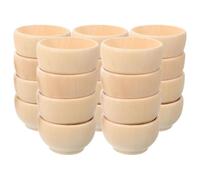 Operitacx Small Wooden Bowl 20Pcs DIY Mango Wood Bowls for Kids Wood Craft Paint Set Mini Ornament Blanks for Home Decoration and Art Projects