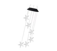 Operitacx Solar Powered Hanging Wind Chime Light with Color Changing Led, Plastic Sea Star Shape Decorative Garden and Patio Outdoor Solar Lights