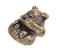 Operitacx Solid Brass Cat Door Handle with Oxidation Resistance and Smooth Comfortable Surface, Vintage Cartoon Cat Motif Cabinet Knob for Decorative Cupboard Hardware, Single Hole Mount