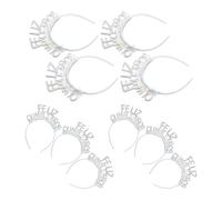 Operitacx Spanish Birthday Party Headbands Plastic Material, Comfortable Wear 10pcs with Glitter and Three Dimensional Effect, Silver Color, for Culture-themed Events and Birthday Parties