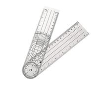 Operitacx Spinal Goniometer Angle Protractor Ruler for Physical Therapy Transparent Measuring Tool for Joint Mobility Assessment and Tracking