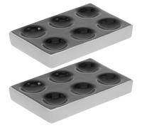 Operitacx Spot Reaction Plates Porcelain Plates Ceramic 6 Holes, Smooth Surface 2pcs and Easy to Clean in for Chemical Reactions and Analyses Laboratory Experiments