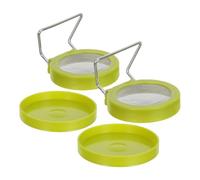 Operitacx Sprouting Jar Lid Set for Wide Mouth Mason Jars with Plastic and Stainless Steel Mesh, Multipurpose Compatibility and Easy Cleaning, for Grain Sprouting Routines and Daily Rinsing