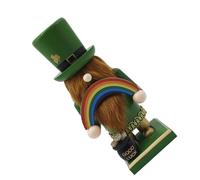 Operitacx St Patrick’s Day Wooden Nutcracker Figurine - Irish Shamrock Soldier Puppet Decor for Festive Shelves and Tables, 23cm Wooden Nutcracker Hanging Ornament