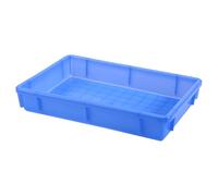 Operitacx Stackable Logistics Turnover Box Blue Storage Container for Distribution Centers Multi Purpose Physical Distribution Case with Smooth Surface Capacity Utility and Organizer