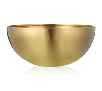 Operitacx Stainless Steel Bowls Soup Cereal Bowls Large Capacity Salad Bowls Korean Soup Rice Noodle Ramen Bowl Kitchen Food Container Gold 6inch (Golden L)
