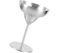 Operitacx Stainless Steel Cocktail Goblet Set Stemless Metal Wine Cups Lightweight Drinking Goblets for Home and Party Use