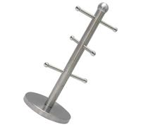 Operitacx Stainless Steel Coffee Cup Organizer Hanging Rack for Glass Cups | Six-claw Layered Design, Mute Cotton Base, Stable Nordic Style for Tea Room Countertop Display