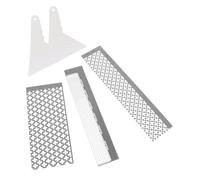 Operitacx Stainless Steel Diamond Mesh Ruler with Scraper Non-rust DIY Diamond Picture Tool Accurate Canvas Fit for Beginners and Skilled Artists