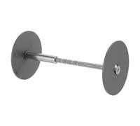 Operitacx Stainless Steel Door Hole Plate 40mm Round Deadbolt Cover Plate for Security Door Lock Repair Grey Knob Hole Concealment