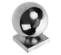Operitacx Stainless Steel Guardrail Post Cover with Ball Base Weather Resistant Fence Post Caps Easy Install Handrail Finial for Outdoor Railing and Staircase Protection