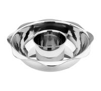 Operitacx Stainless Steel Hot Pot with Divider for Two Flavours, Fast Heat Conduction Stock Pot Suitable for Kitchen and Family Gatherings