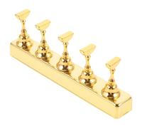 Operitacx Stainless Steel Manicure Nail Stand with Smooth Surface and Golden Colour Not Easily Deformed Nail Display and Press on Tips