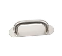 Operitacx Stainless Steel Oval Door Handle Pull Plate Corrosion Resistant Door Knob for Escape Fire Rust Durable with Modern Simple Design for Home and Commercial Use