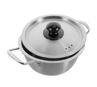 Operitacx Stainless Steel Ramen Noodle Pot Double-Handle Cooking Pot for Warming Milk and Making Instant Noodles, Suitable for Home Kitchen