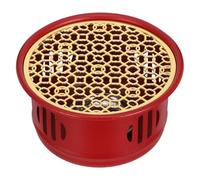 Operitacx Stainless Steel Tea Pot Heater with Tealight Holder Vintage Teapot Warmer Providing Constant Warmth for Glass Teapots for Tea Houses in Red