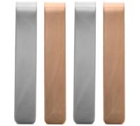 Operitacx Stainless Steel Tie Clips with Mirror Finish, Elegant Simple European and American Style 4pcs Tie Bars for Men Versatile Use Accessories for Business and Banquets