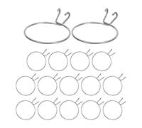 Operitacx Stainless Steel Water Bottle Hooks Nonslip Hold 16pcs with Universal Fit for 2.76-2.95 Inch Bottle Openings for Small Animal Cages for Guinea Pigs, Chinchillas, Rabbits and Birds