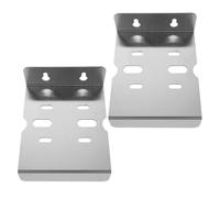 Operitacx Stainless Steel Water Filter Holder Bracket with Pre Drilled Holes and Thickened Base 2pcs Polished Mounting Plate Space Saving and Compact Design for 20 Inch Filter Housing