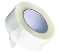 Operitacx Strong Single-sided Mesh Adhesive Glass Fiber Tape 50mm X 25m for Packaging and Bundling, Sturdy Fiberglass Cloth Tape for Office and Shipping Supplies