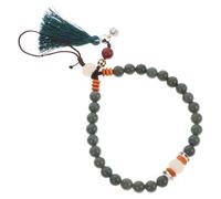 Operitacx Sturdy Agate Beaded Phone Strap Retro Style Green Anti-Lost Wrist Lanyard Chain for Women on the Go
