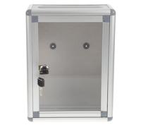 Operitacx Suggestion Box, Donation Drop Box Lock Wall Mount Aluminum Ballot Lockable Container, Letter Complaint Organizer for Charity Collection Office Customer Center School Hotel Home