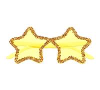 Operitacx Sunglasses and Comfortable Plastic Frame UV Protection Star Shaped Unique Yellow Rhinestone Design for Graduation Festival, Dances, and Other Occasions