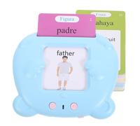 Operitacx Talking Flash Cards Educational for Ages Sturdy Abs Early Learning Machine with Cards and Audio Stories in English and Spanish Interactive Speech and Reading Development