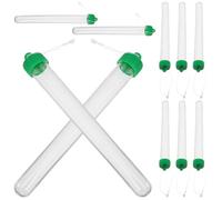 Operitacx Test Tubes 20ml Sample Vials with Screw Caps 10pcs Small Size Easy to Store for Travel Or Purse Storage Laboratory Liquid Containers