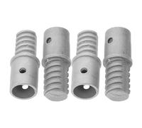 Operitacx Threaded Metal Pole Tip Replacement 4Pcs for Paint Roller and Broom Handle 19Mm Screw-On Adapter for Telescopic Extension Poles
