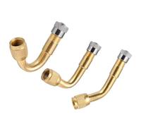Operitacx Tire Valve Stem Extension Adapter Golden for Copper 3 Pcs and Wear Resistant and Convenient for Inspection and Inflation Tyre Inflator Adaptor Car Motorcycles