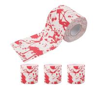 Operitacx Toilet Paper Rv Safe Halloween 4 Rolls with Spooky Blood Handprint Design, Compact and Portable Paper Tissue Roll for Festive Decoration and Halloween Setup