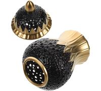 Operitacx Traditional Ceramic Ginger Jar Vase with Lid, Elegant Simplicity and Unique Design, Black Ceramic Flower Arrangement Holder, for Wedding and Office Décor