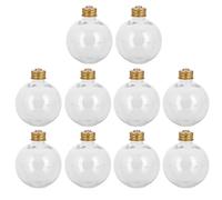 Operitacx Transparent Christmas Ball, 10Pcs Food Grade Christmas Tree Baubles Balls, for Xmas Tree, Wedding, Party Decoration and Various Use 250ML