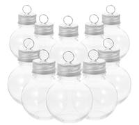 Operitacx Transparent Christmas Ball, 10Pcs Food Grade Christmas Tree Baubles Balls, for Xmas Tree, Wedding, Party Decoration and Various Use 50ML