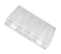 Operitacx Transparent Coin Capsules Holder Professional Coin Storage Cases for Collectors Plastic Collection Box with Protective Seal Practical Display Organizer