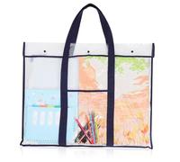 Operitacx Transparent Poster Storage Bag with Handle Weather Resistant Art Portfolio Bag for Painting Supplies Lightweight and Durable for Artists and Outdoor Use