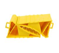 Operitacx Travel Trailer Wheel Chocks Heavy Duty with Handle, Tire Protectors and Brake Stops for Rv and Caravan Use on Slopes 6.50X3.54X3.27In Set of 2