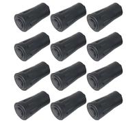 Operitacx Trekking Pole Tip Protectors Anti-slip Foot Pads Black 12pcs Rubber for Sturdy Replacement Caps to Protect and Enhance Grip Walking Sticks Hiking Poles