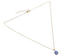 Operitacx Turkish Style Evil Eye Protection Necklace with Blue Alloy Pendant and Adjustable Extension Chain, Unique Appearance Suitable for Indoor Space or Decorating Your Car