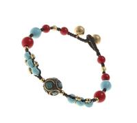 Operitacx Turquoise Beaded Bracelet for Women with Copper Material, Creative and Elegant Design, Wrist Chain for Concert Or Bar, Unique and Delicate Appearance