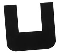 Operitacx U Shaped Toilet Mat Soft Bathroom Floor Rug with Slip Particles Absorbent U Contour Rug for Home Office Commercial Toilet Floor Protector Black