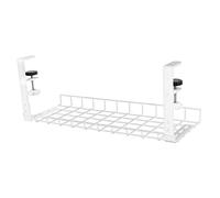 Operitacx Under Desk Cable Management Tray Durable Wire Cord Organizer Compact for Tidy Spaces No Drill Installation for Home and Office Use Black Storage Rack