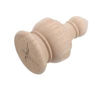 Operitacx Unfinished Solid Wood Finial Post Cap with Intricate Carvings for Staircases Bedposts and Decorative Columns Smooth Finish Railing Finial Decoration for DIY Craft Home Decor