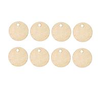 Operitacx Unfinished Wooden Slice with Hole 50Pcs Round Blank Craft Circle for DIY Decoupage Package Decoration Painting and Writing