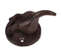 Operitacx Unique Coffee Cast Iron Dog Butt Wall Mounted Hooks Vintage Style Decorative Wall Mount Coat Hooks for Hanging Hats and Bags in Home